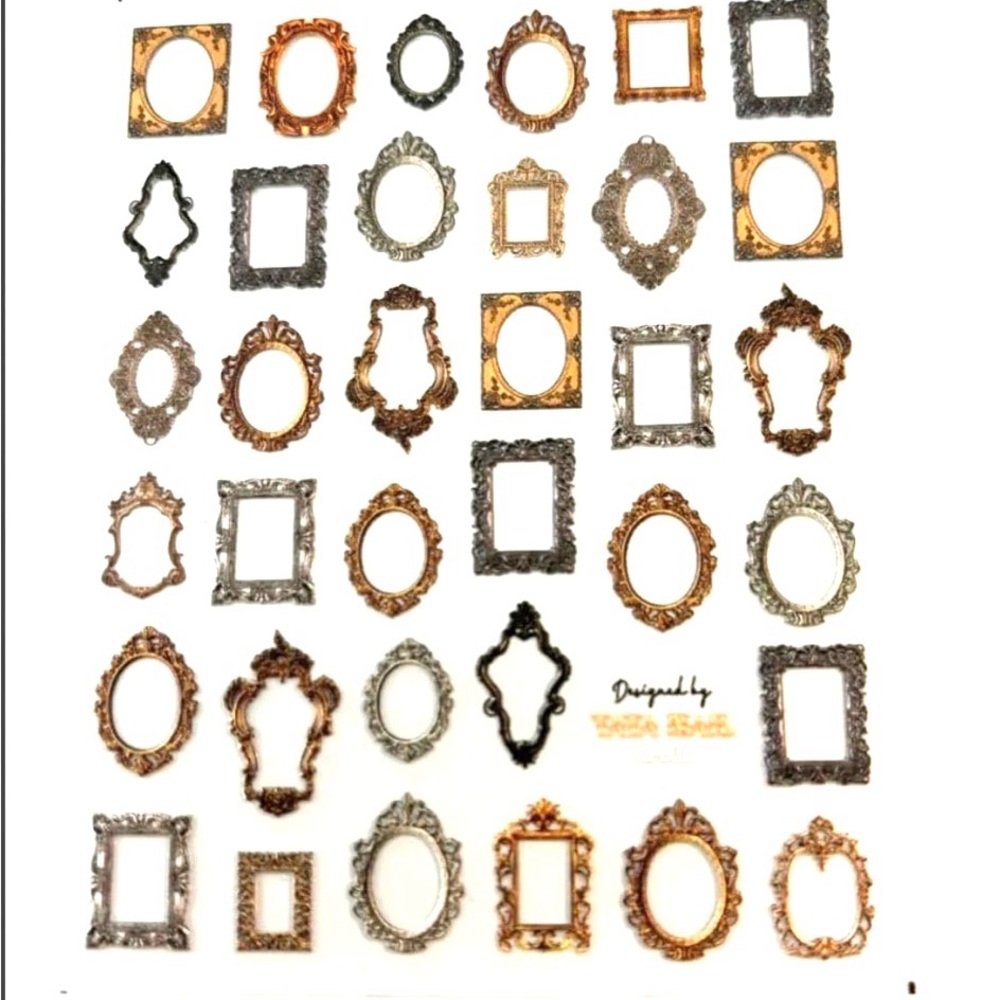 Elegant Nail Art Frame Stickers